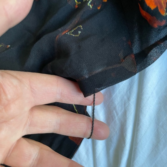 Sheer black with red flowers, size 10, The Kooples dress - Picture 9 of 9